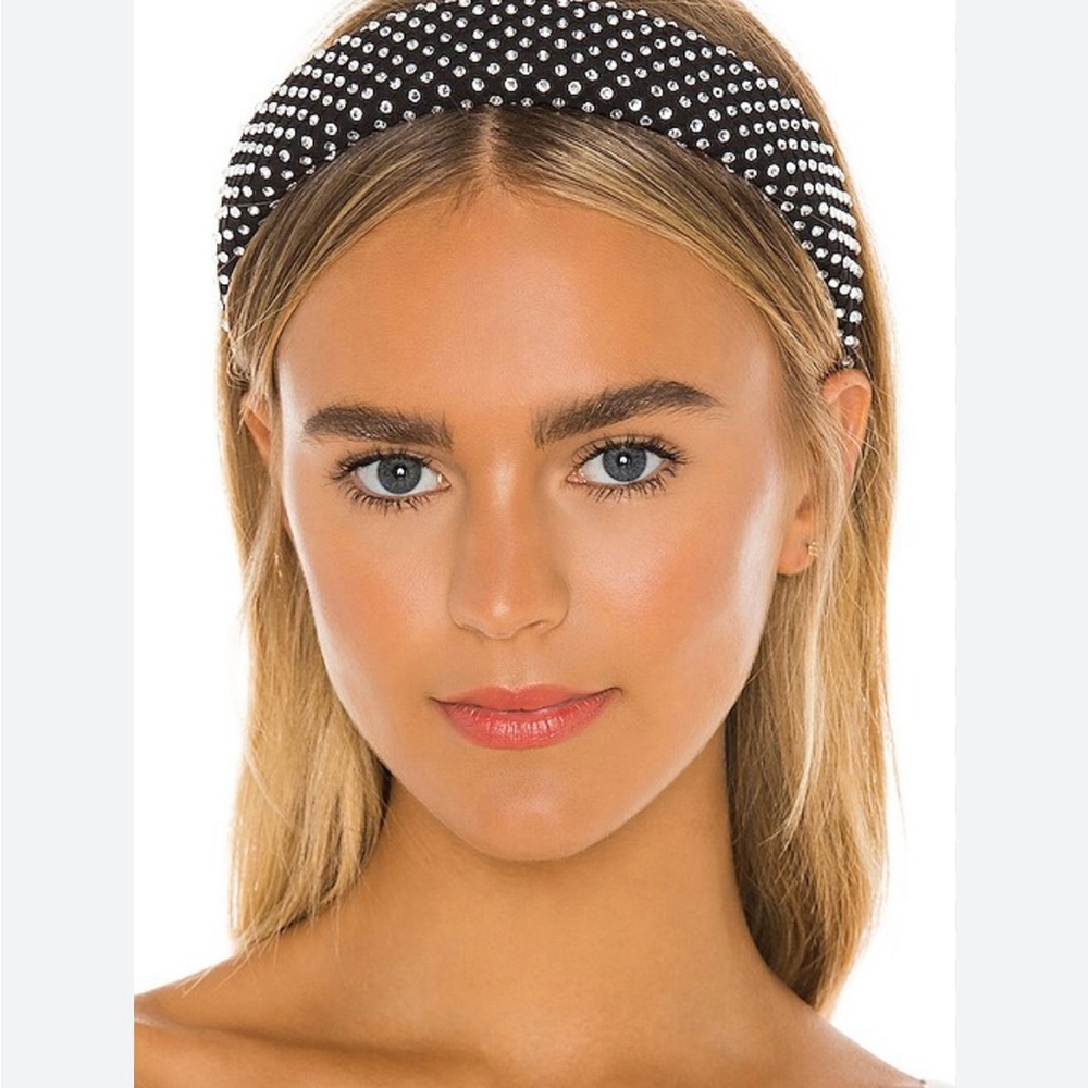 Elegant Black and White Polka Dot Headband